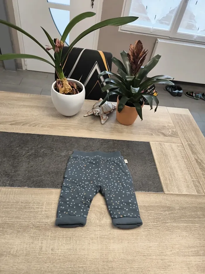 Pantalon legging doublé garçon 6 mois Lulu castagnette