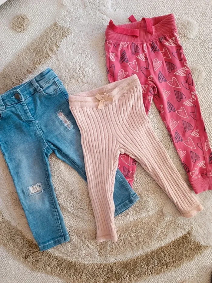 Lot de 3 pantalons 12-18 mois fille - photo numéro 3