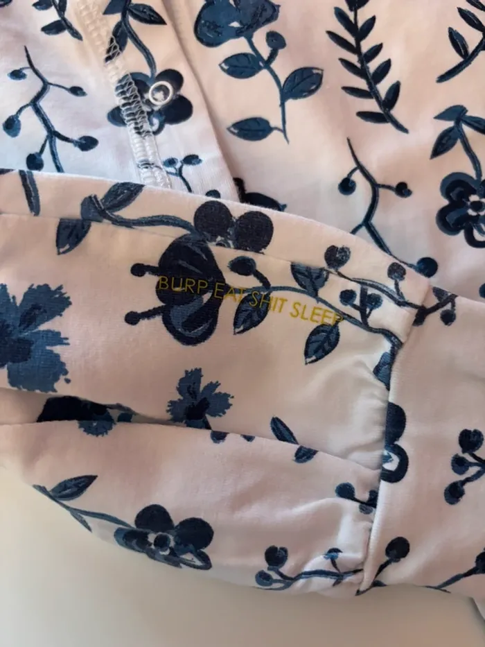 Combinaison bess fleurs bleues 80. - photo numéro 5