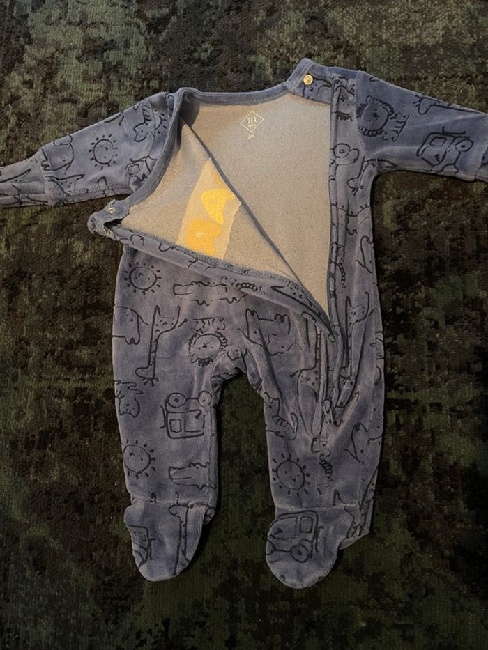 Pyjama velours 1 mois TEX - photo numéro 3