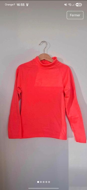 Polaire fine thermique rose fluo – Quechua (Decathlon)