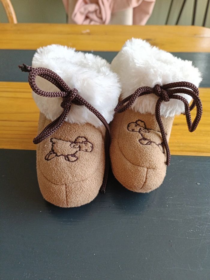 1ers chaussons bébé bien chaud