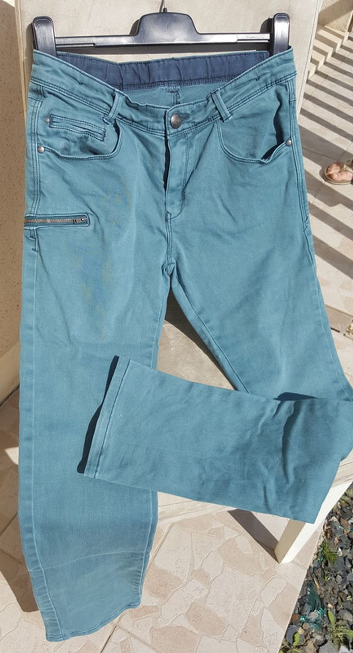 Pantalon vert bleu Catimini 14 ans
