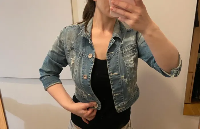 Veste en jeans courte