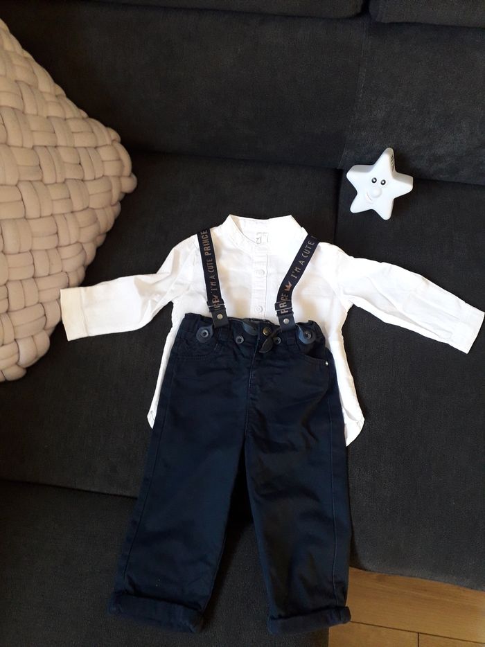 Ensemble pantalon + chemise 12 mois