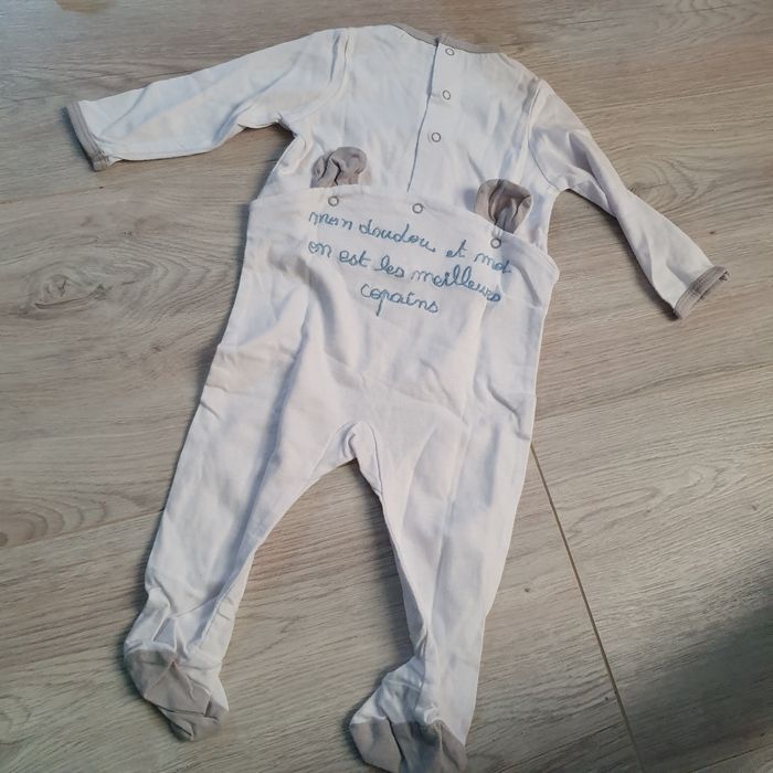 Pyjama blanc tape à l'œil 6 mois - photo numéro 2