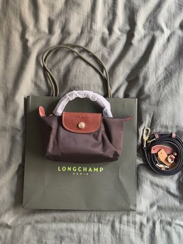 Mini Sac Longchamp Marron - photo numéro 2