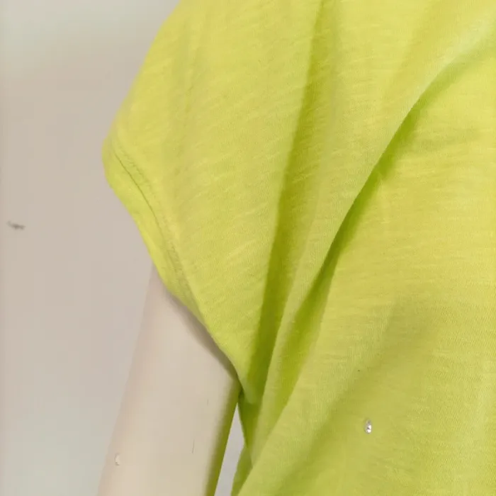T-shirt NEXT vert fluo dégradé strass T40 coupe oversize col rond été summer A962 - photo numéro 6