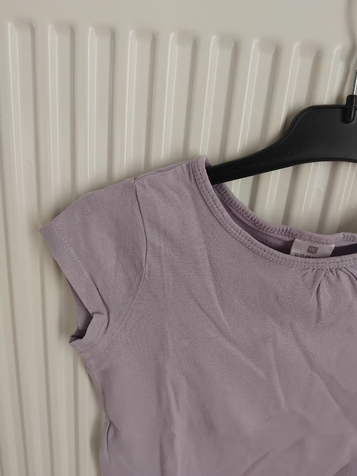 T shirt manches courtes violet fille 6 ans - photo numéro 2