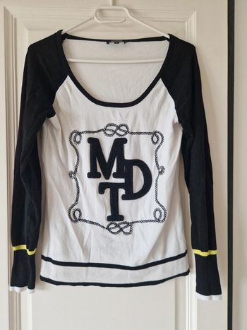 Pull taille M morgan noir et blanc