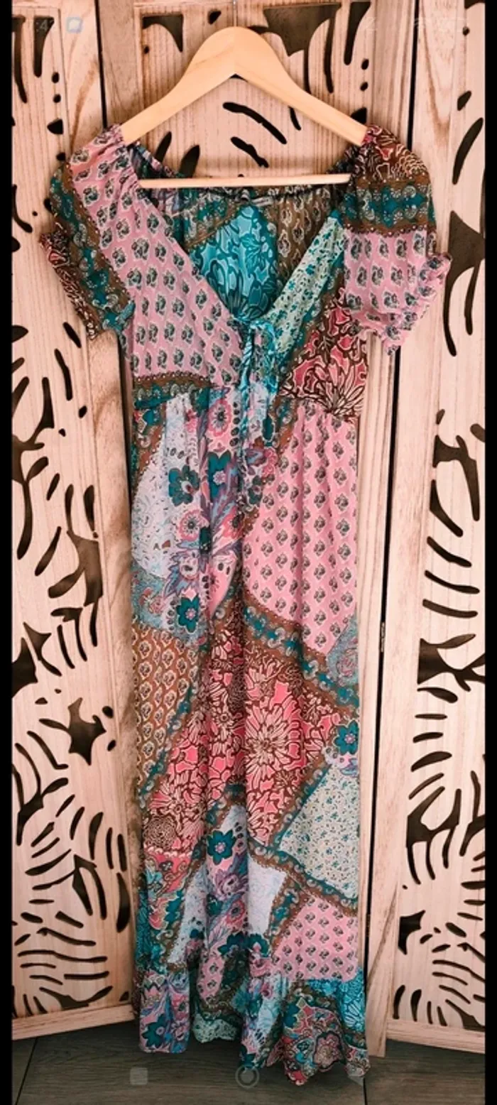 Robe longue imprimée T 1 Maille Demoiselle - photo numéro 9