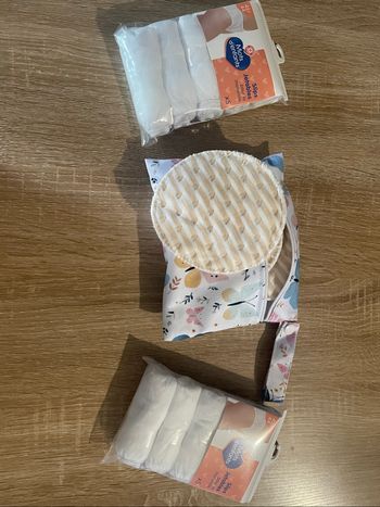 Lot maternité – coussinets lavables + slips jetables taille 42/44