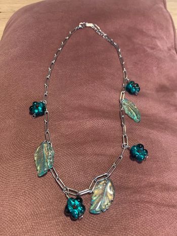 collier perles acier inoxydable
