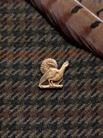 Pin's Grand Tétras ou Tétras lyre, chasse, hunting.