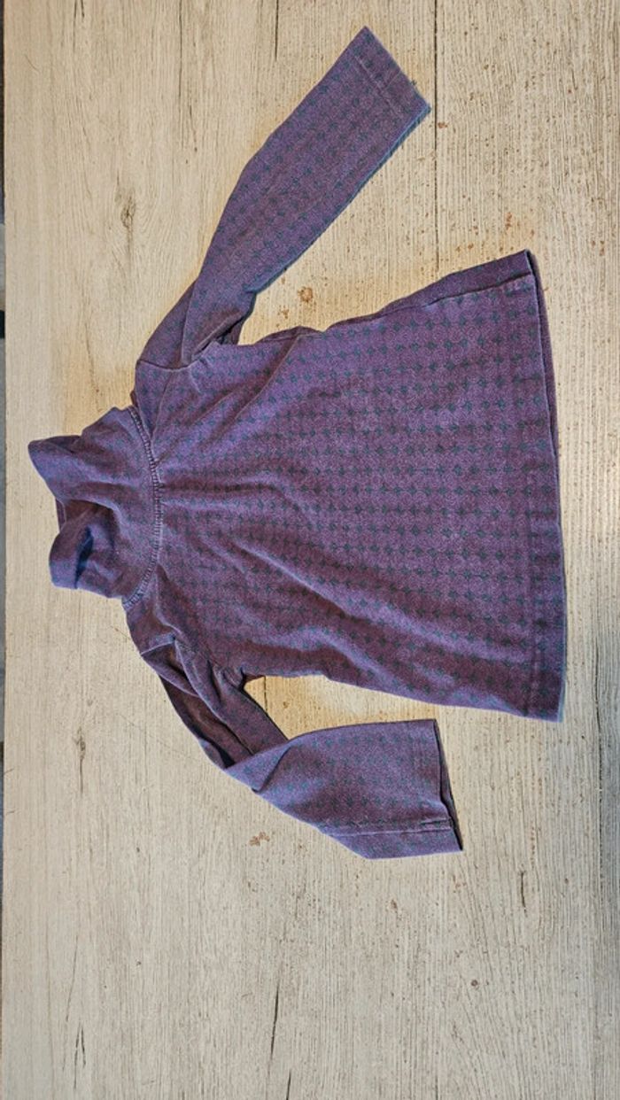 Sous pull mauve à dessin gris, manches longues, Disney, 4 ans - photo numéro 4