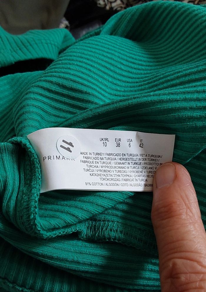Robe d été verte près du corps Primark T38 - photo numéro 7