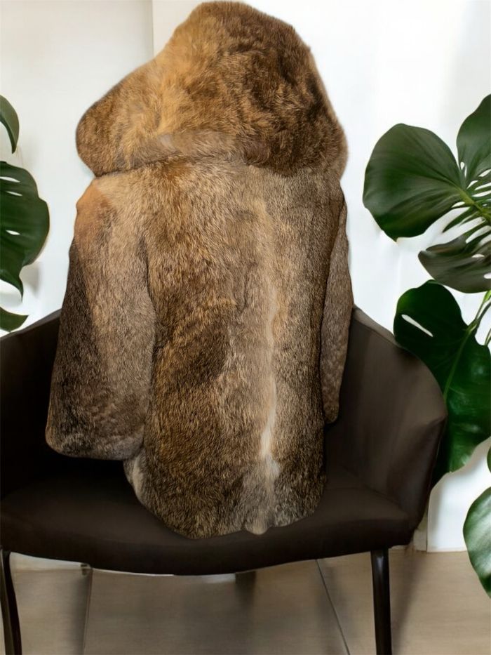 Manteau à capuche véritable fourrure pour filles 4/5Y Marcelle cadau - photo numéro 2