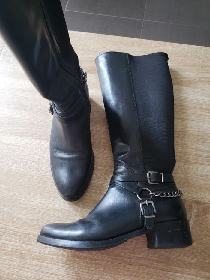 Botte cavaliere en cuir - photo numéro 2