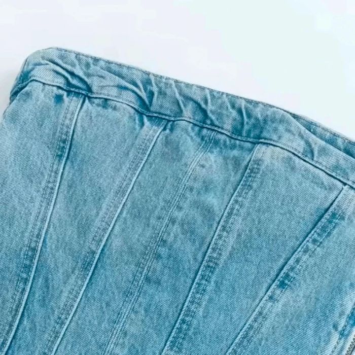 Mini robe fourreau en denim - photo numéro 4