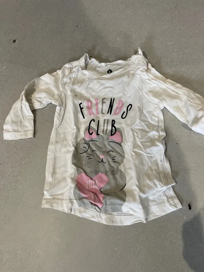 T-shirt manche longue chat