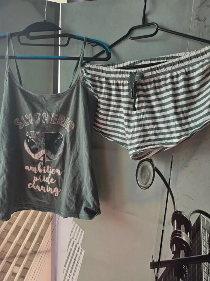 Pyjama short femme Harry Potter – Slytherin – Taille S