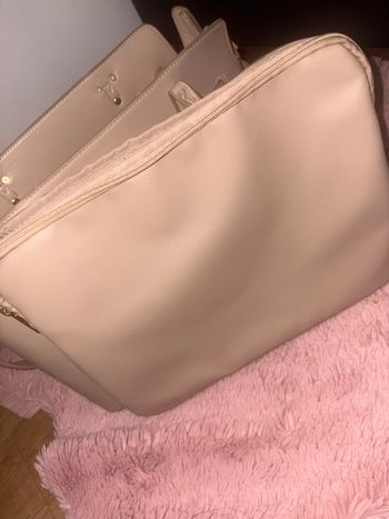 Sac beige nude effet cuir chic minimaliste comme neuf