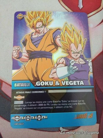 Carte DB-664 Dragon Ball Z Super card Game rare jouer Holo prism Vegeta Goku