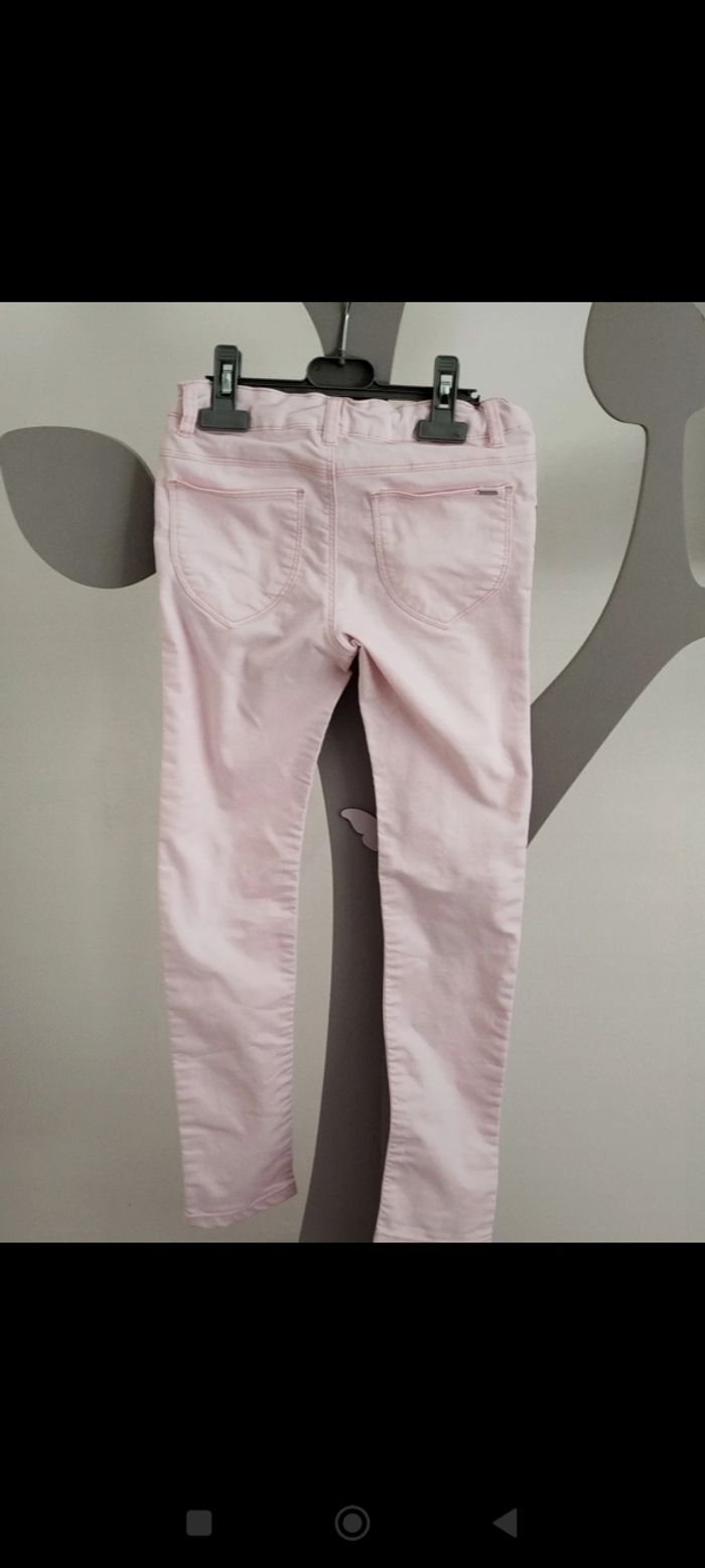 Jean rose clair super skinny In extenso taille 8 ans - photo numéro 3