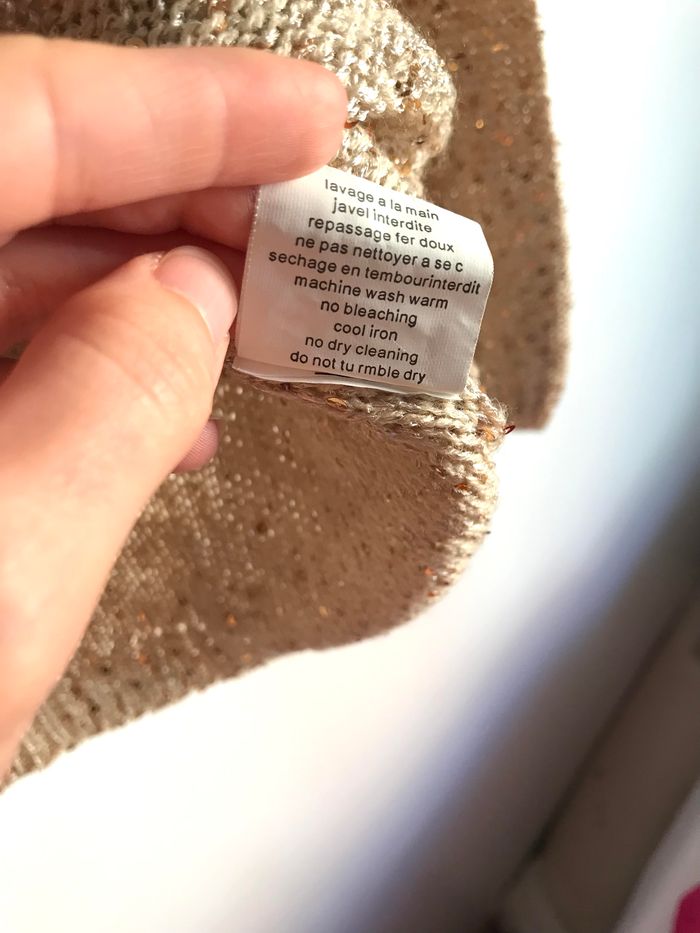 Pull beige à sequins et ouverture dans le dos taille unique - photo numéro 8