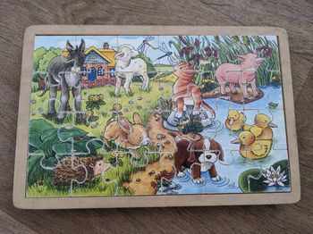 Puzzle bois 24 pieces thème ferme