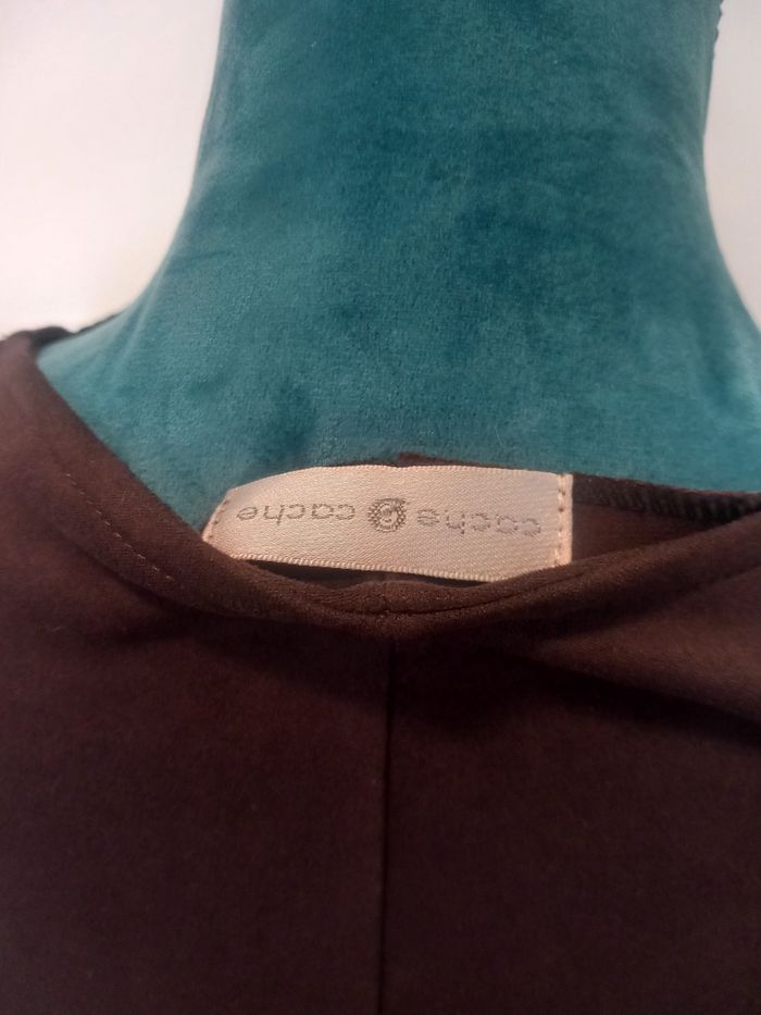 Robe élégante Cache cache simili cuir et daim - photo numéro 6