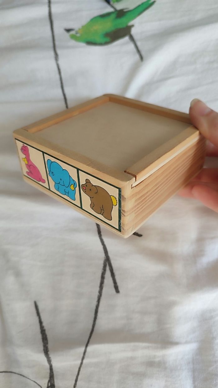 Jeux en bois boîte avec puzzles - photo numéro 2