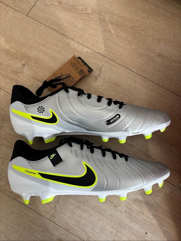 Chaussures Football Nike Tiempo Legend 10 X Academy FG/MG Argent 47 - photo numéro 7