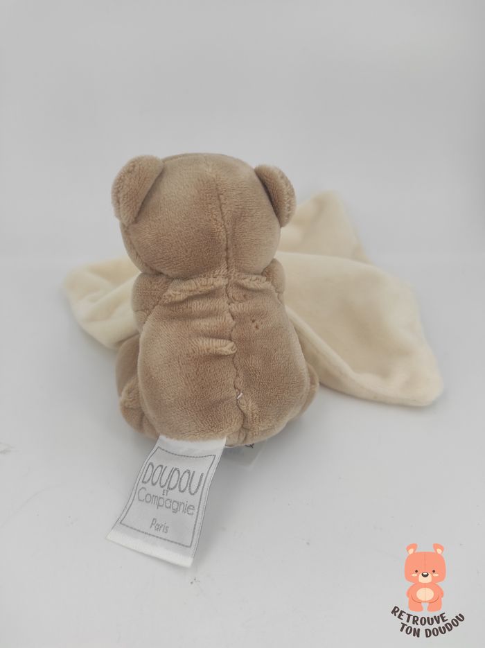 Doudou mini ours mouchoir beige Doudou et Compagnie - photo numéro 2