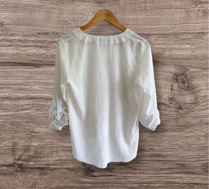 Blouse manches 3/4 ou longues crème atmosphère taille 38 M - photo numéro 3