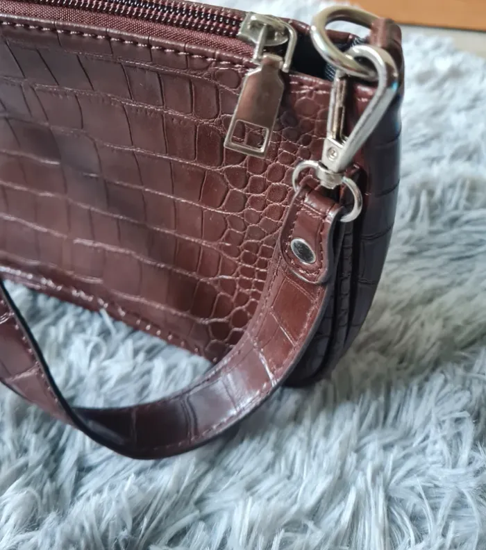 sac pochette simili marron - photo numéro 4