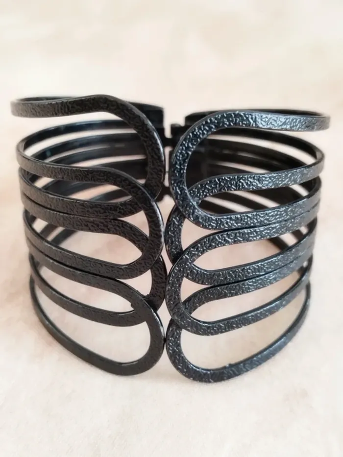 Magnifique bracelet acier noir
