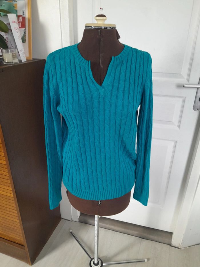 Petit pull coton torsadé croft&Barrow taille l ou Xl