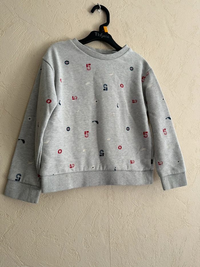 Pull grise en coton imprimée garçon 5 ans Okaïdi - photo numéro 2