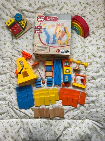 circuit de dominos en bois playtive