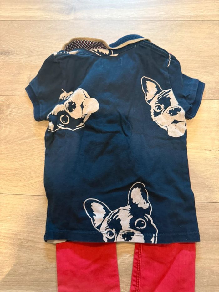 Ensemble t shirt + jean rouge catimini - photo numéro 5