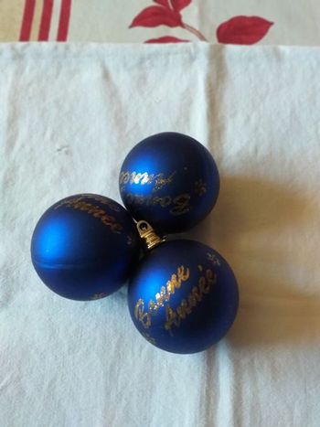 boules bleues pour sapin