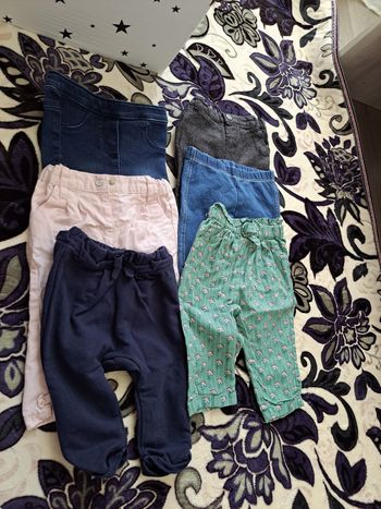 Lots pantalons fille 6 mois