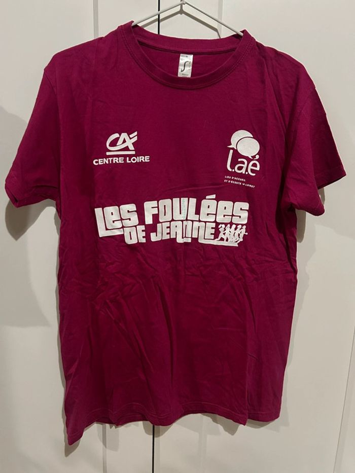 642 – t-shirt bordeau course Les Foulées de Jeanne