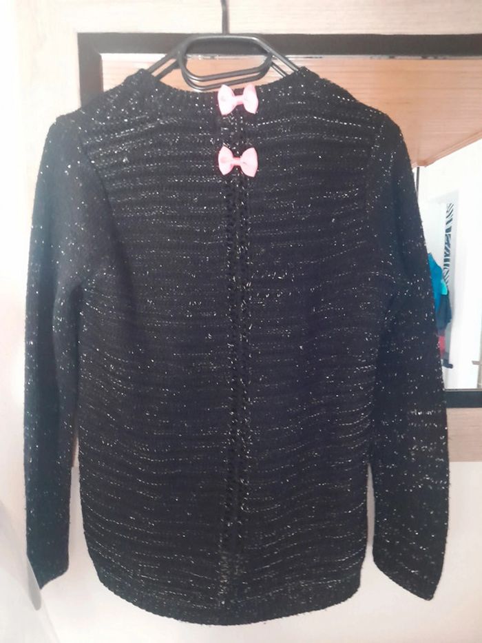 Pull fille 👧 avec nœud rose au dos taille 12 ans - photo numéro 3