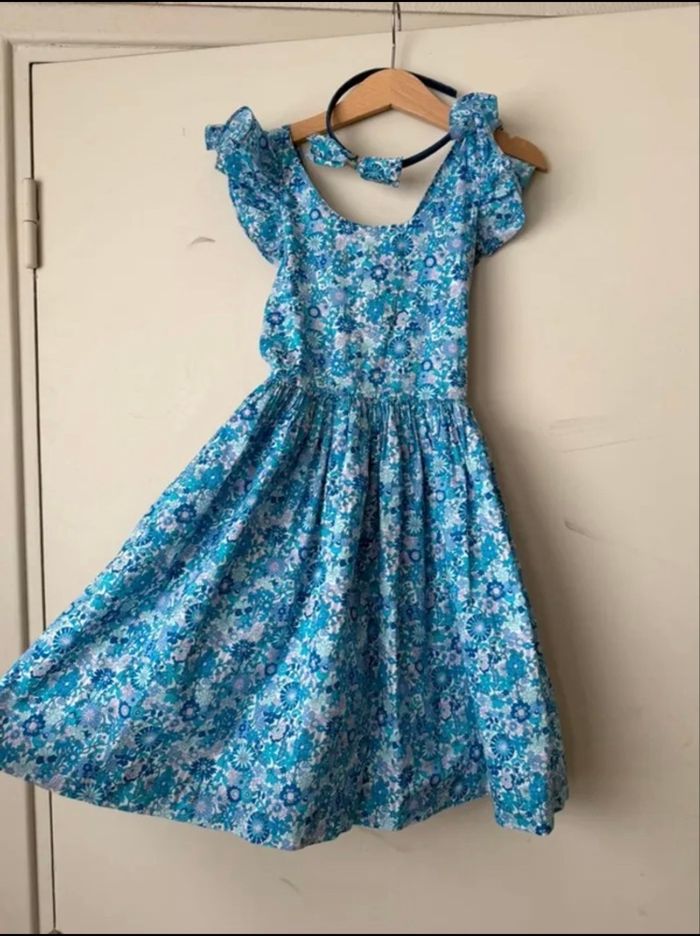 Robe jacadi liberty et serre tête - photo numéro 2