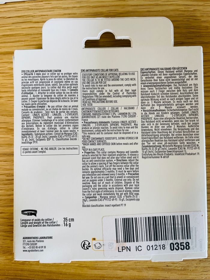 Vetocanis collier prévention puces tiques & moustiques lot de 3 - photo numéro 2