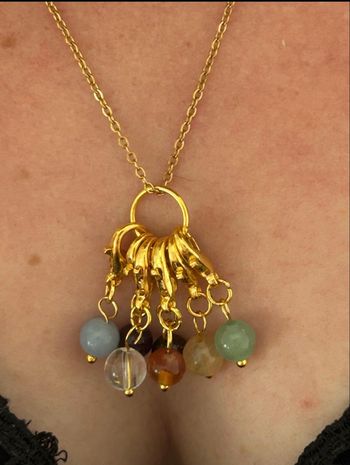 Collier Interchangeable “Féminité & Douceur” – Cornaline, Rhodochrosite, Jaspe Rouge, Pierre de Lune, Quartz Rose