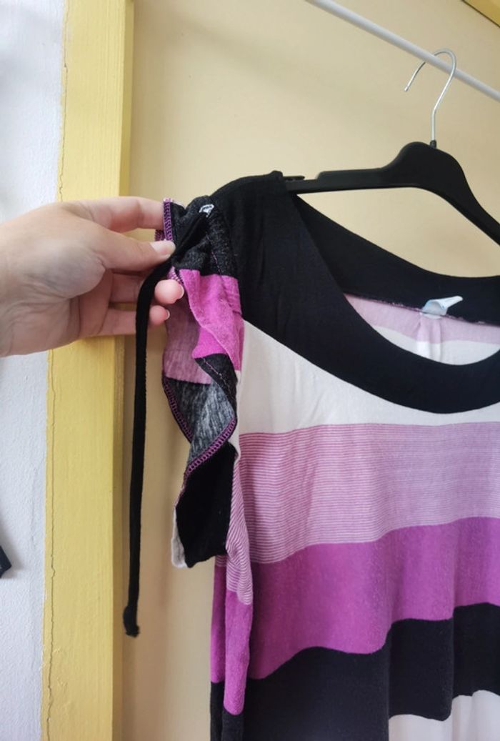 T-shirt long rayé XL M&S - photo numéro 2