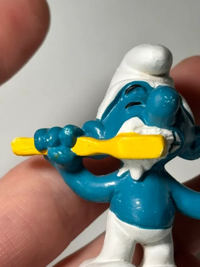 Figurine publicitaire schtroumpfs vintage dentifrice fluocaril - photo numéro 3